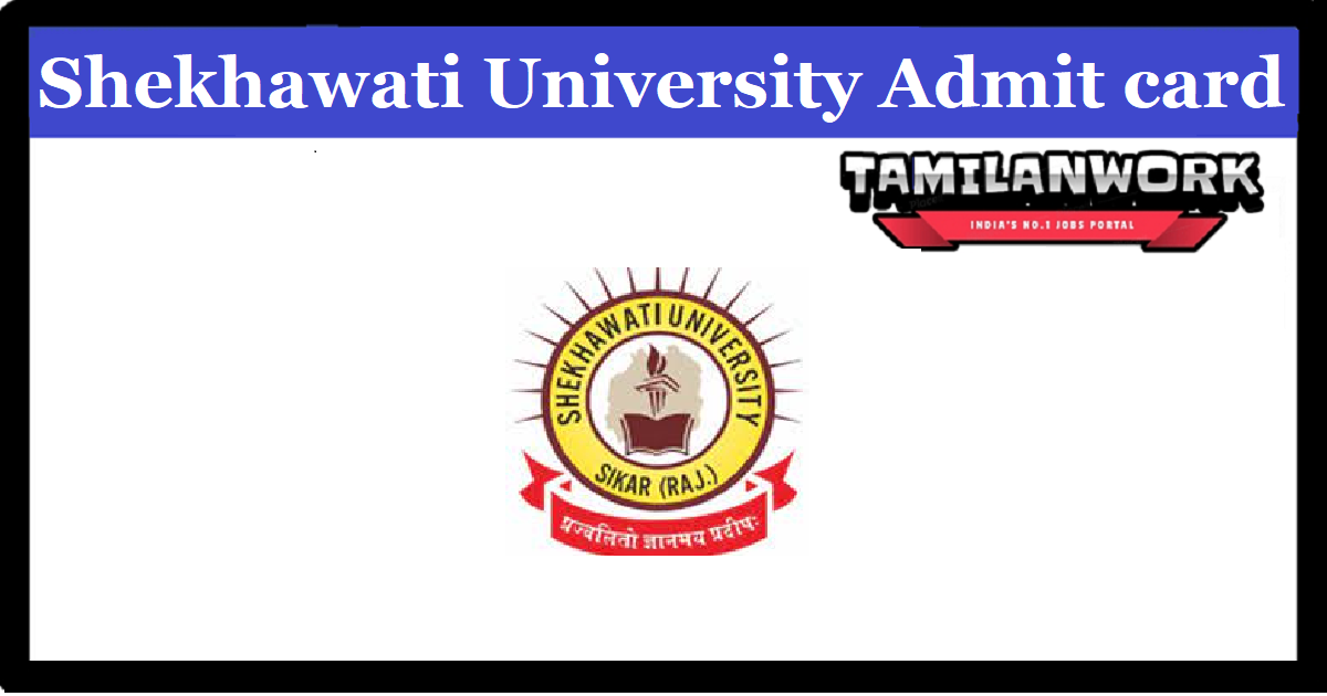 Shekhawati University UG Admit Card