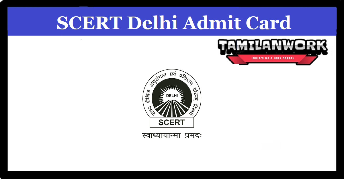 SCERT Delhi DElEd Admit Card 2023