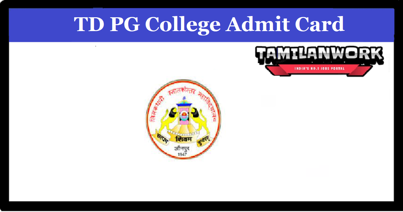 TD PG College Admit Card 