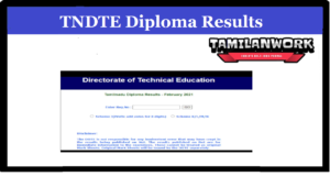 TNDTE Diploma October Result