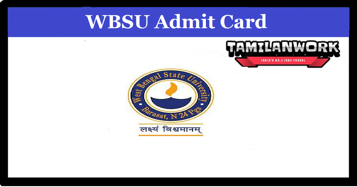 WBSU 2nd 4th Sem Admit Card