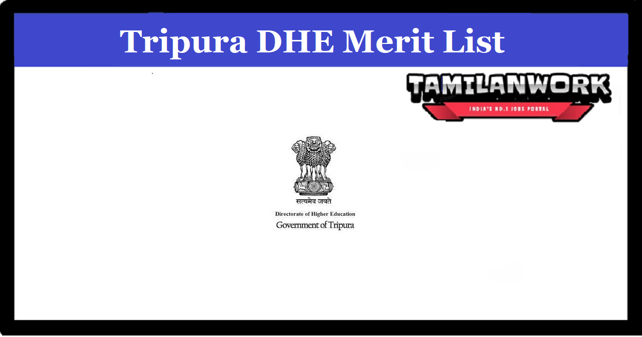 Tripura Higher Education Degree Merit List