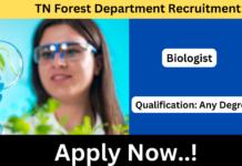 TN Forest Recruitment 2024