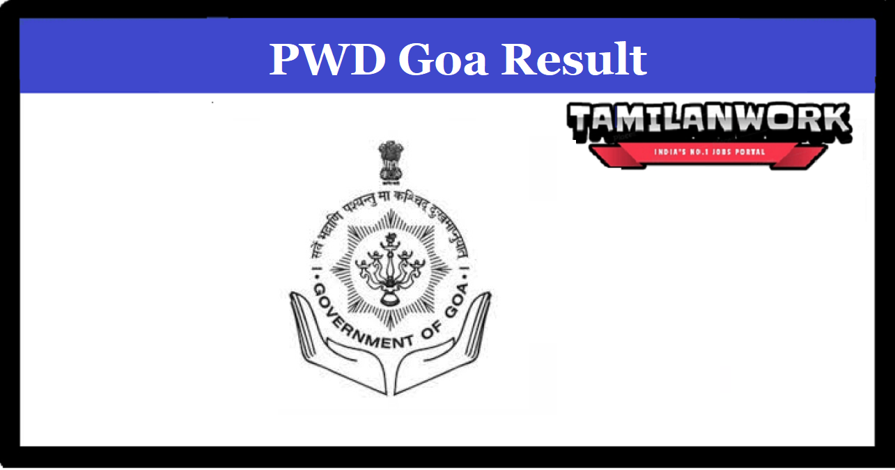 PWD Goa Exam Result