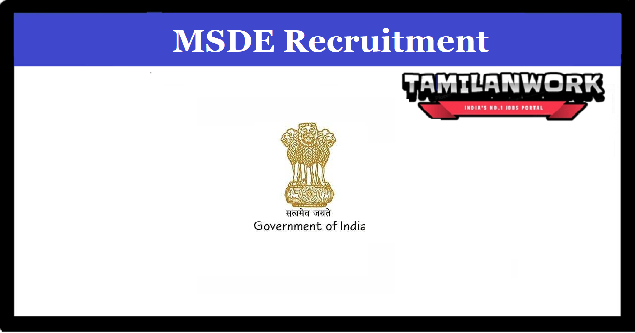 MSDE Recruitment