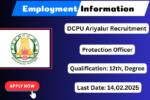 DCPU Ariyalur Recruitment 2025