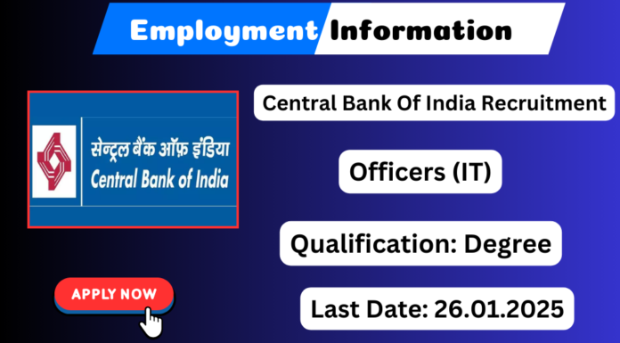 Central Bank of India Recruitment 2025