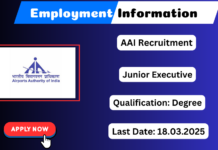 AAI Junior Executive Recruitment 2025