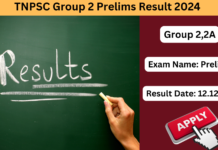 TNPSC Group 2 Prelims Result 2024