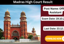 Madras High Court Result 2024