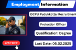 Pudukkottai DCPU Recruitment 2025