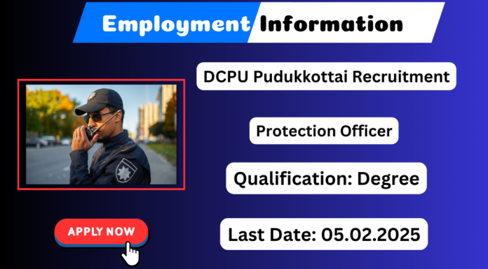 Pudukkottai DCPU Recruitment 2025