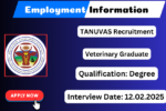 TANUVAS Chennai Recruitment 2025