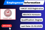 TANCET Online Application form 2025