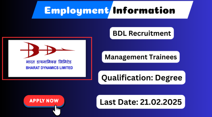 BDL Recruitment 2025