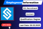 SCL Recruitment 2025