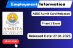 AEEE Phase 1 Admit Card 2025