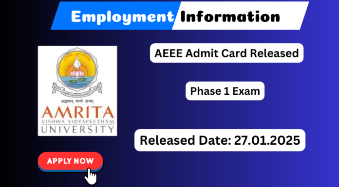 AEEE Phase 1 Admit Card 2025