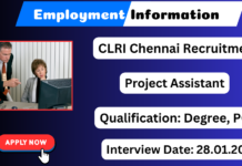 CLRI Chennai Recruitment 2025