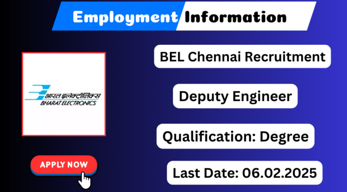 BEL Chennai Recruitment 2025