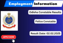 Odisha Police Constable result 2025