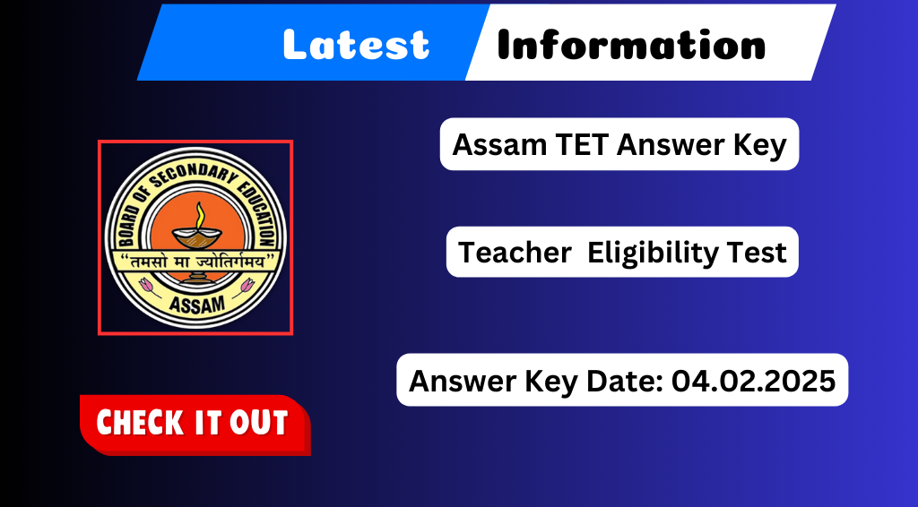 Assam TET Answer Key 2025