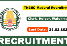 TNCSC Madurai Recruitment 2025