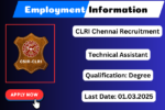 CLRI Chennai Recruitment 2025