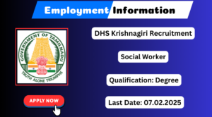 DHS Krishnagiri Recruitment 2025