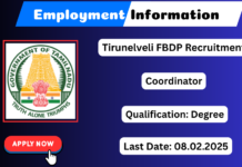 Tirunelveli FBDP Recruitment 2025