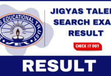 JIGYAS Talent Search Exam Result 2025