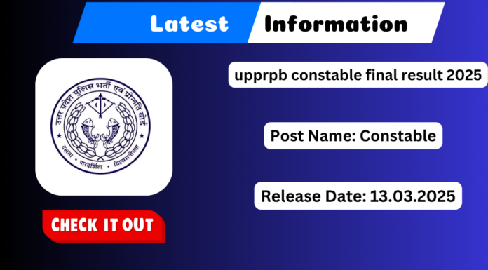 upprpb constable final result 2025